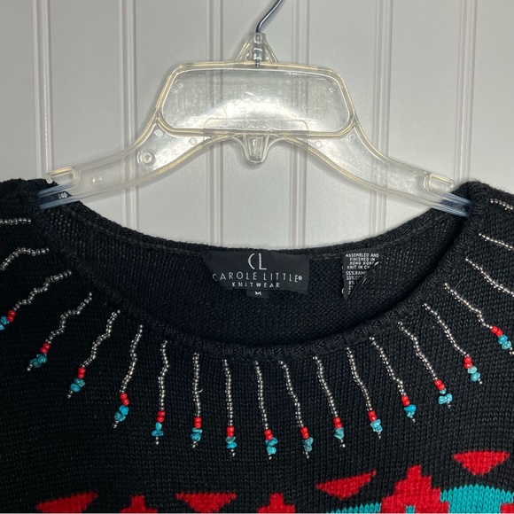 vintage sweater womens Medium Oversized Tribal Southwestern Aztec Desert Artsy - Picture 3 of 12